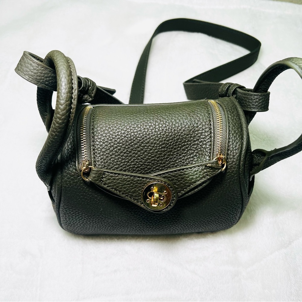 WOMEN Leather Handbag Lady Satchel Top Handle Shoulder Crossbody Bag Green - Picture 2 of 12